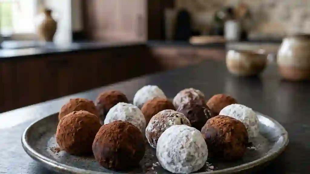 Truffes Fondantes Chocolat Noir et Truffe Noire - Photo de présentation