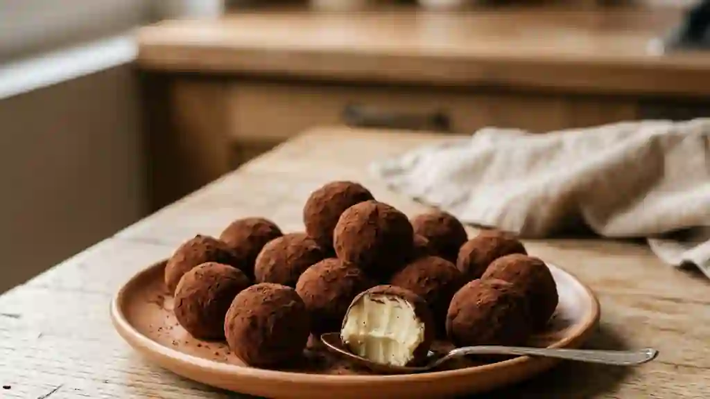 Truffes Onctueuses Chocolat Blanc & Vanille - Photo de présentation