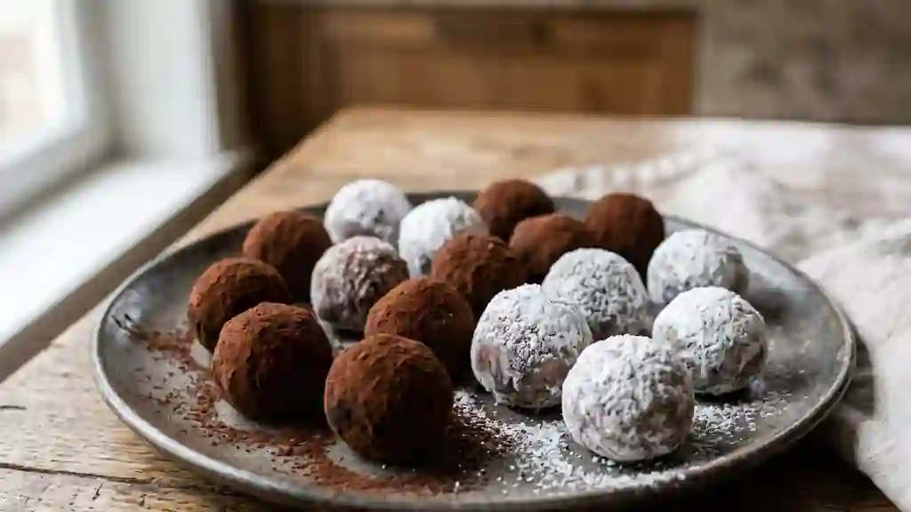 Truffes au chocolat noir fondantes et intenses - Photo de présentation