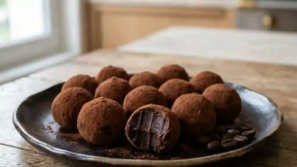 Truffes Noires Fondantes au Café - Photo de présentation