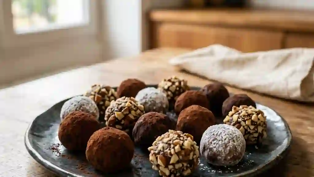 Truffes Chocolat-Amande au Cœur Fondant - Photo de présentation