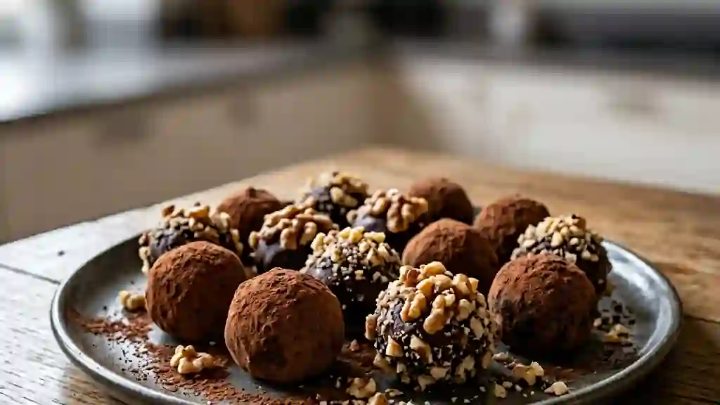 Truffes Noires Intenses aux Éclats de Noix - Photo de présentation