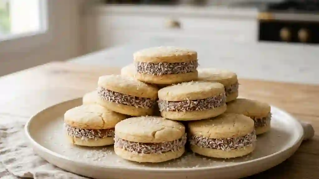Alfajores fondants au dulce de leche - Photo de présentation