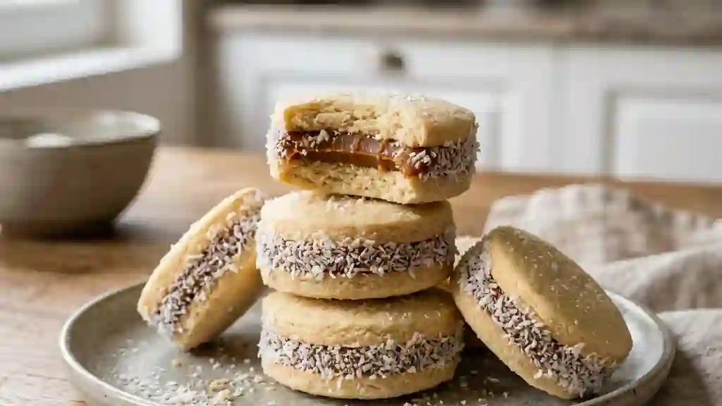 Alfajores fondants au dulce de leche - Photo de présentation