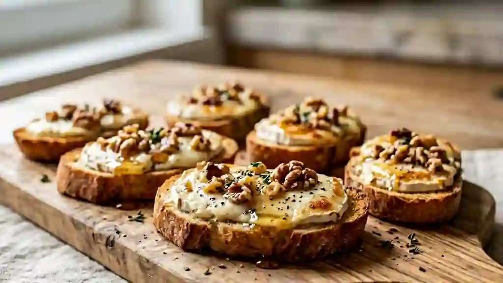 Crostinis Chèvre Chaud, Miel et Noix - Photo de présentation