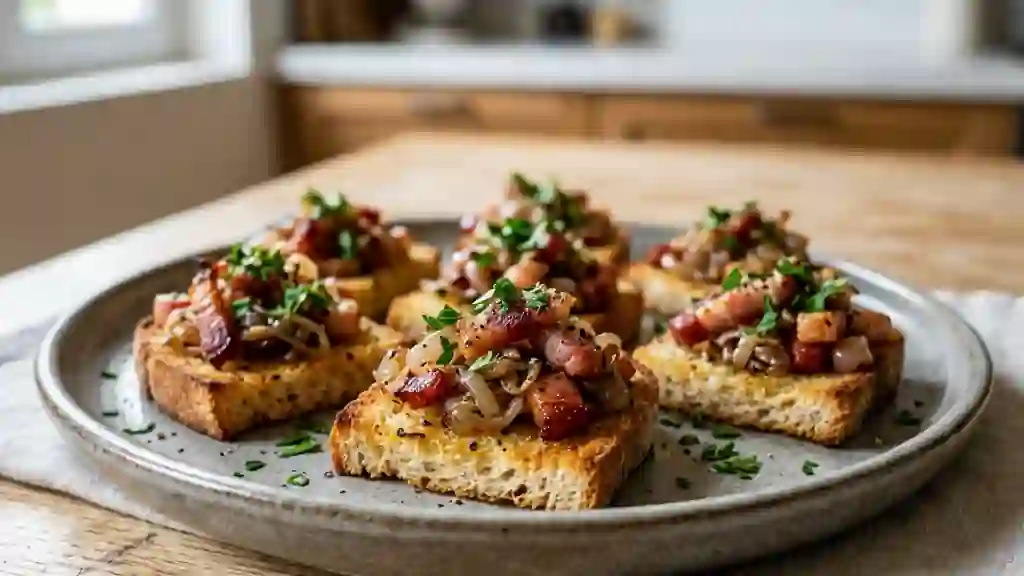 Toasts Rustiques aux Lardons Croustillants - Photo de présentation