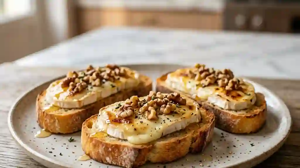 Tartines Chèvre Chaud, Miel et Noix - Photo de présentation