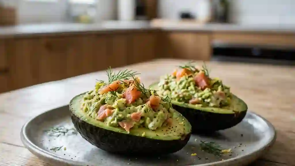 Avocat crémeux à la truite fumée et aneth - Photo de présentation