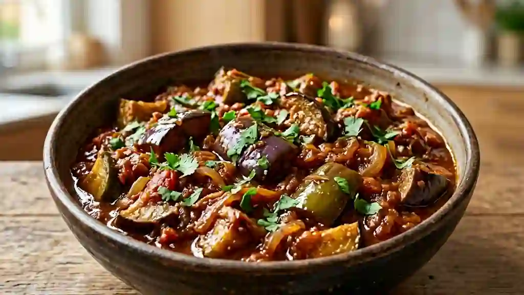 Baingan Masala : Aubergines Fondantes Épicées - Photo de présentation
