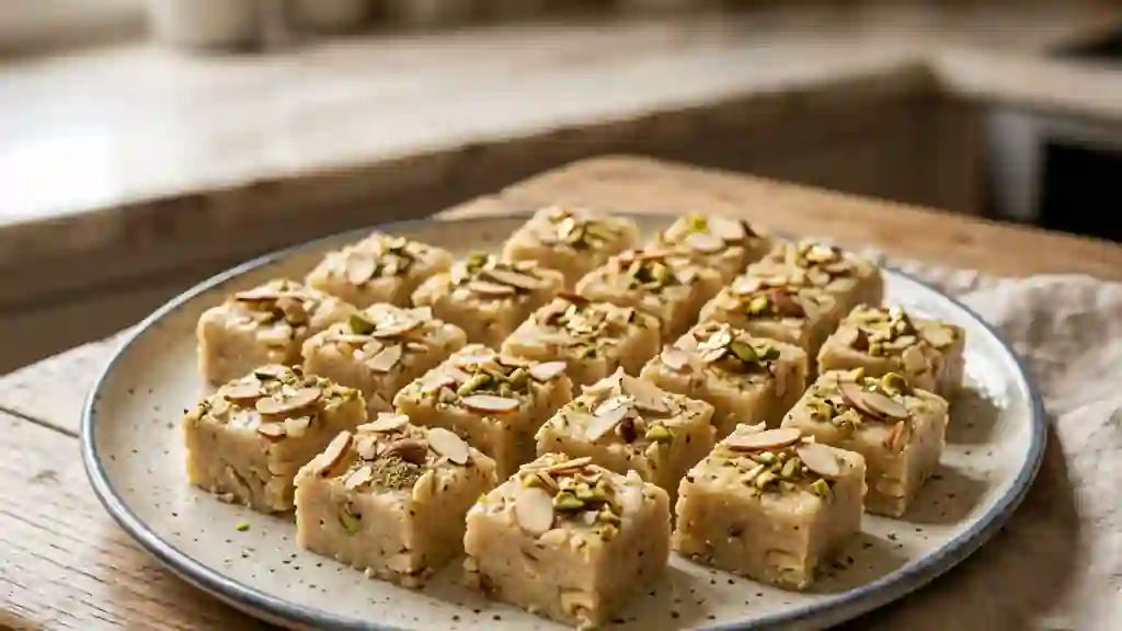 Barfi fondant à la cardamome et cajou - Photo de présentation