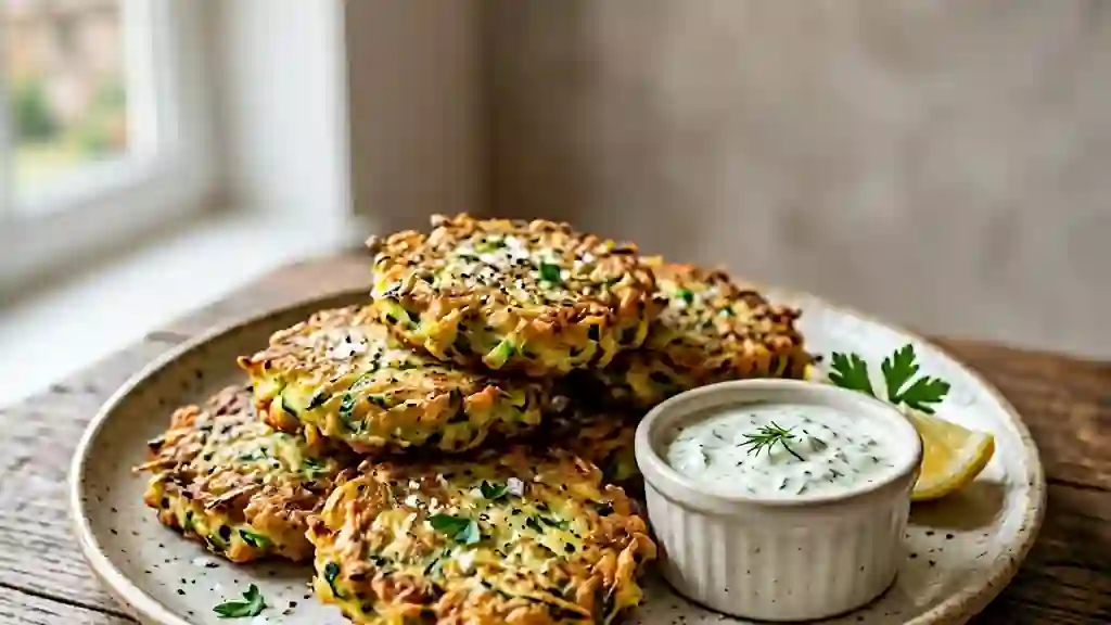 Beignets de courgettes persillés et croquants - Photo de présentation