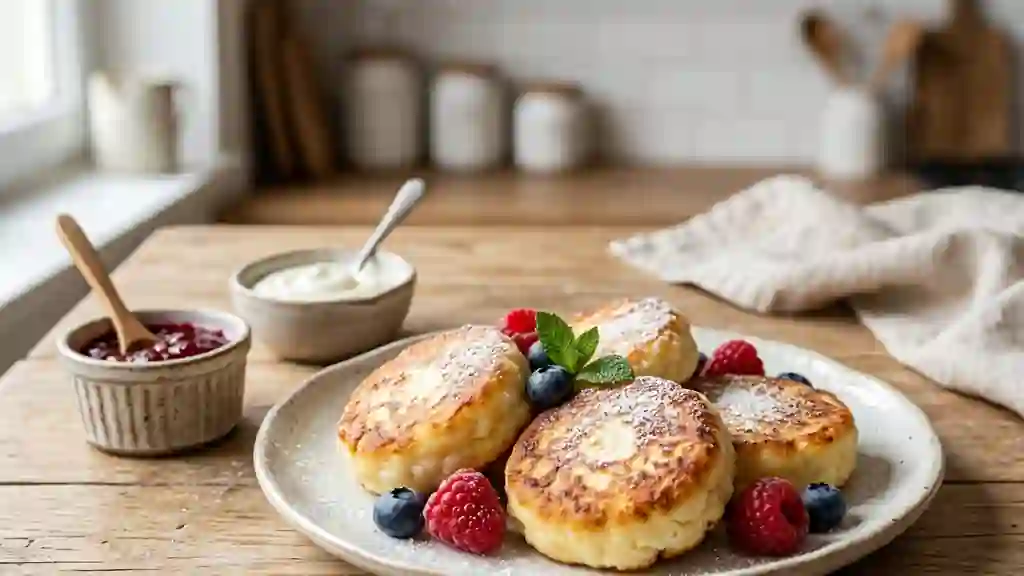 Sirniki : Beignets de Fromage Blanc Fondants - Photo de présentation