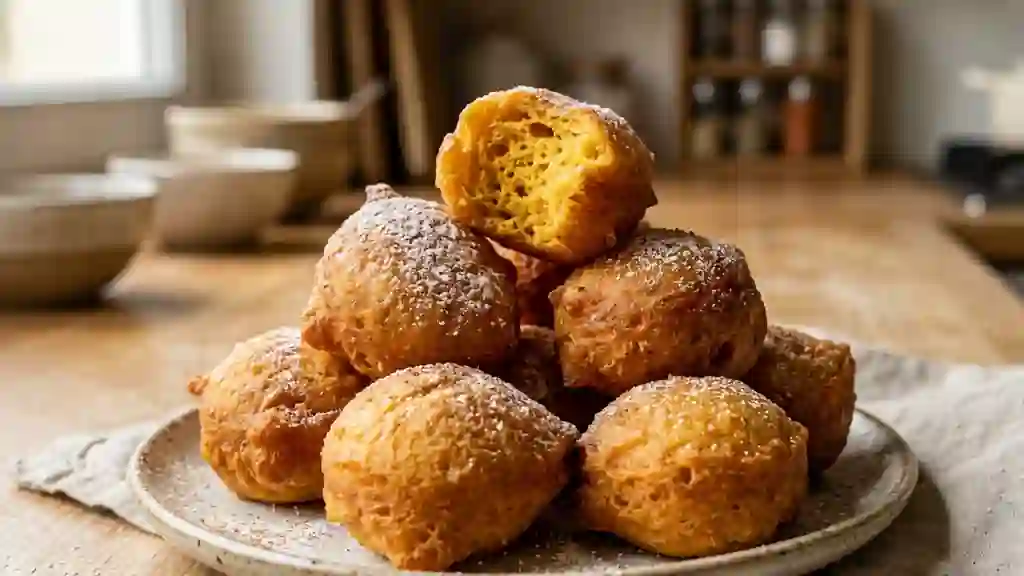 Beignets à la citrouille, cœur tendre et cannelle - Photo de présentation