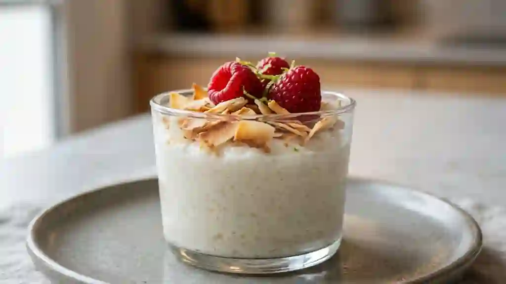 Blanc-manger fondant à la noix de coco - Photo de présentation