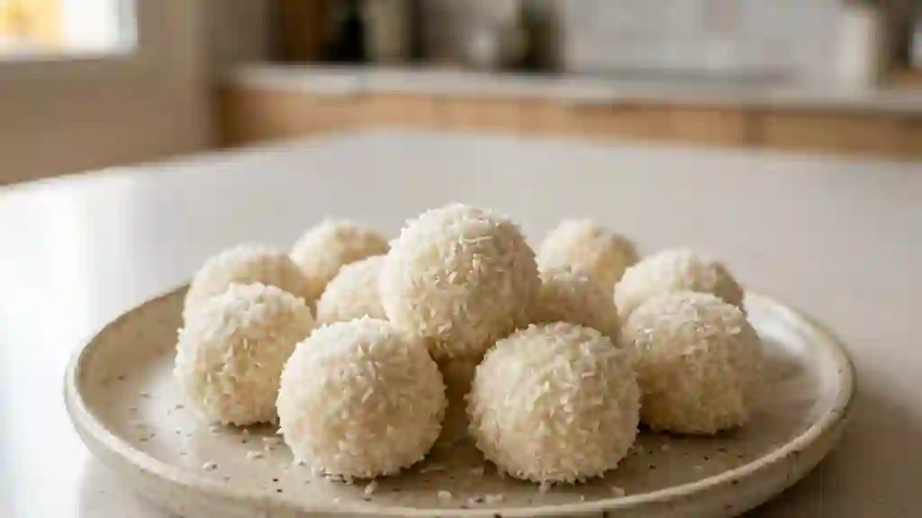 Boules Coco Tendres au Lait Concentré - Photo de présentation