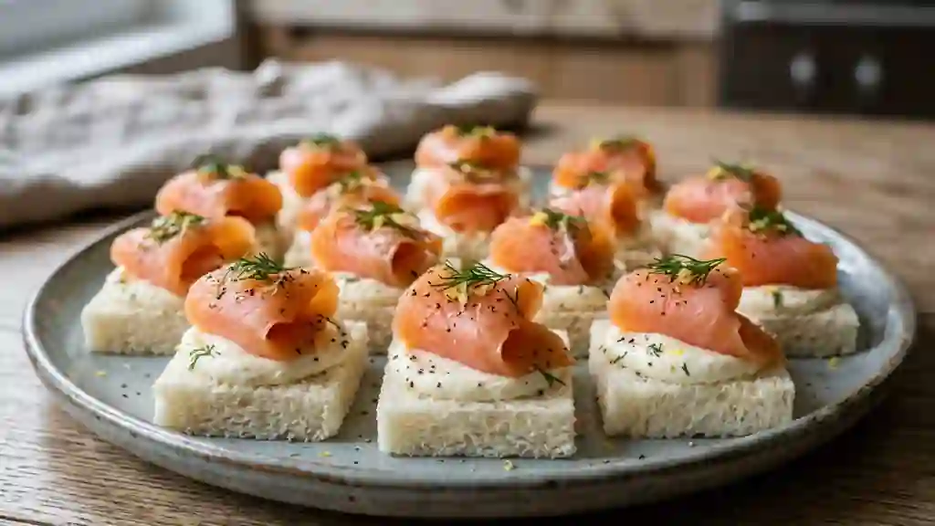 Canapés saumon fumé et mascarpone onctueux - Photo de présentation