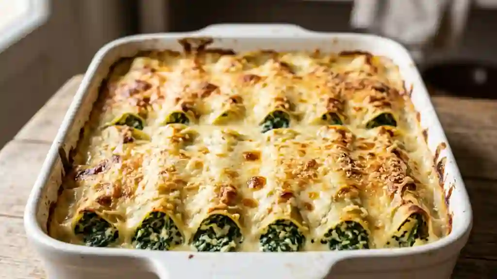Cannelloni Épinards Ricotta Fondants et Gratinés - Photo de présentation
