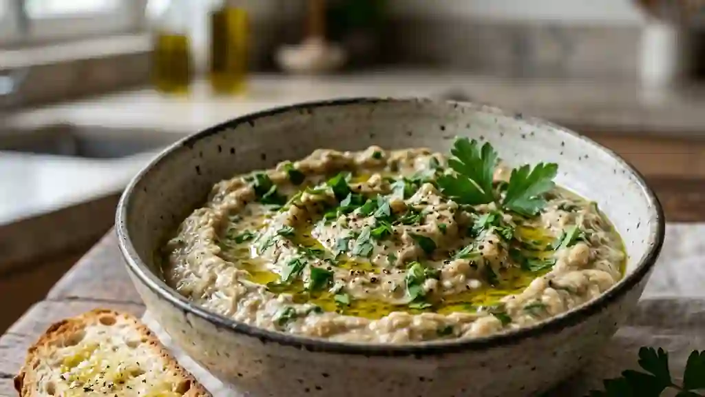 Caviar d'aubergine soyeux au brebis - Photo de présentation