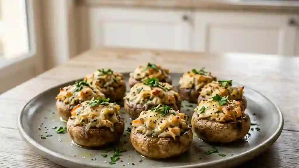 Bouchées de champignons au crabe citronné - Photo de présentation