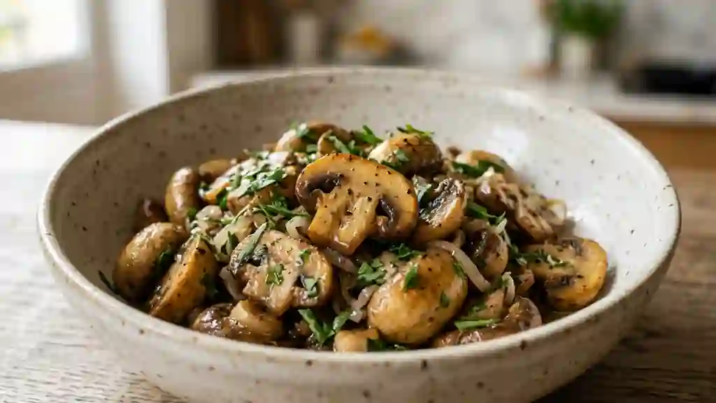 Poêlée de champignons beurrée à l'estragon - Photo de présentation
