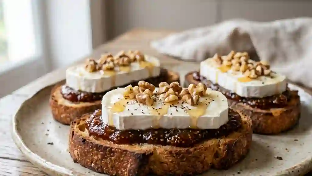 Tartines Chèvre Frais et Figues Fondantes - Photo de présentation