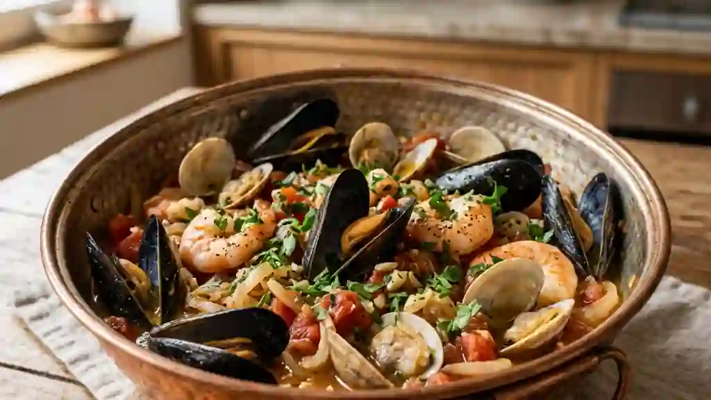 Cataplana de Coquillages au Vin Blanc - Photo de présentation