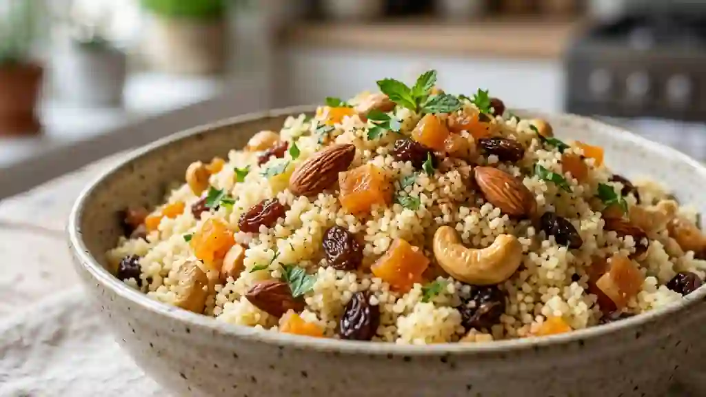 Couscous perlé aux fruits secs et miel - Photo de présentation