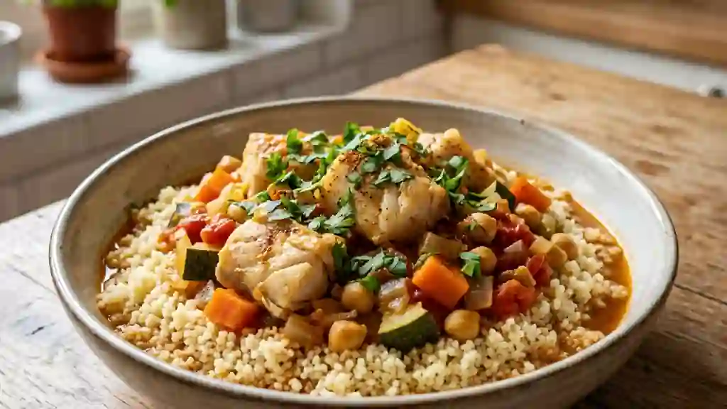 Couscous de poisson aux légumes fondants - Photo de présentation