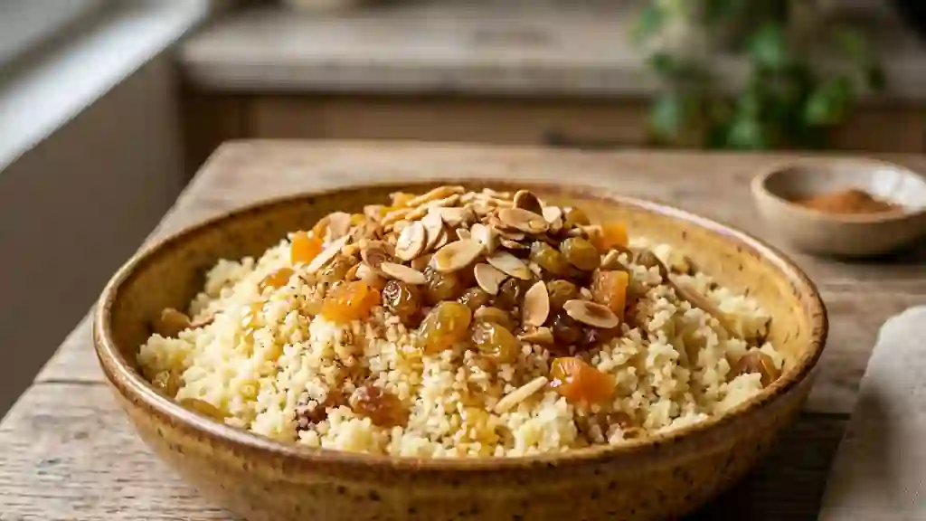 Couscous Perlé au Miel et Fruits Secs - Photo de présentation