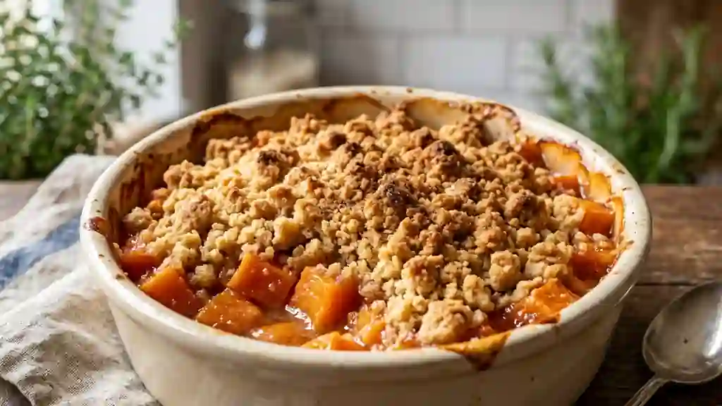 Crumble de papaye rôtie à la cannelle - Photo de présentation
