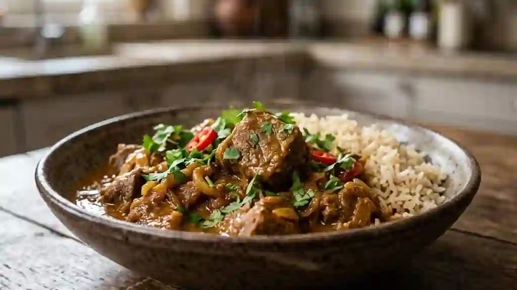 Agneau fondant au coco et épices africaines - Photo de présentation