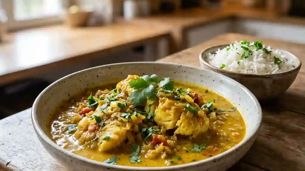 Curry de colin crémeux au lait de coco - Photo de présentation
