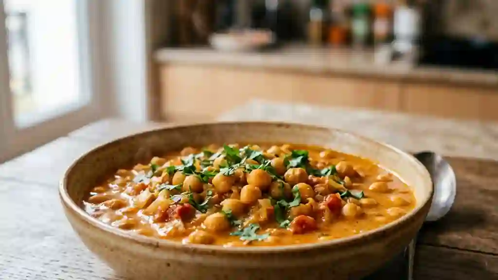 Curry de pois chiches onctueux au coco - Photo de présentation