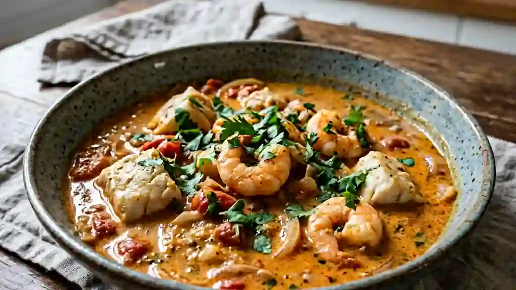 Curry Rouge de Poisson et Crevettes Onctueux - Photo de présentation