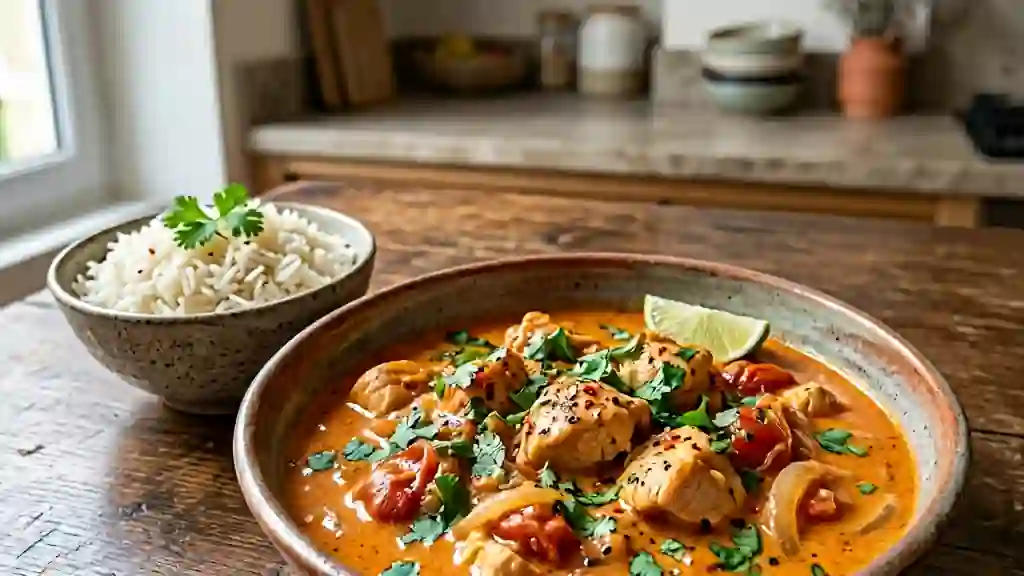 Curry de poulet coco crémeux et parfumé - Photo de présentation