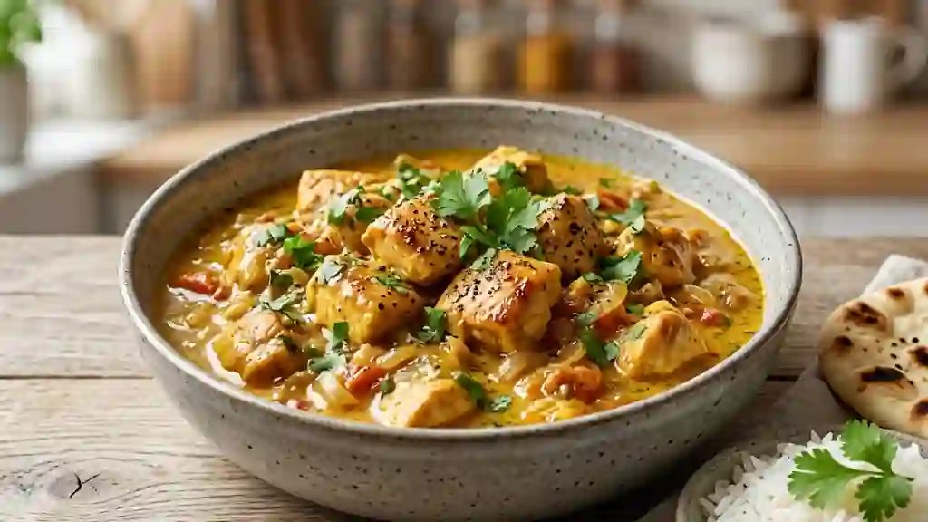 Curry de poulet onctueux au yaourt et gingembre - Photo de présentation