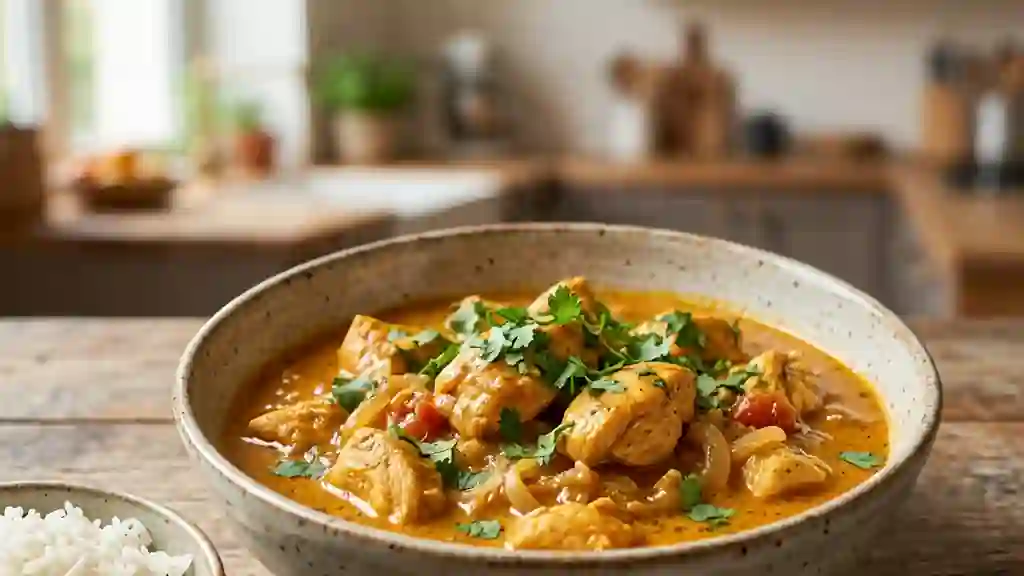 Curry de poulet fondant au lait de coco - Photo de présentation