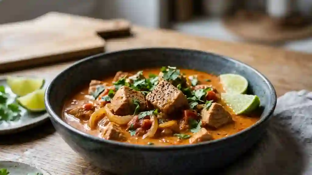 Thon fondant au curry rouge et coco - Photo de présentation
