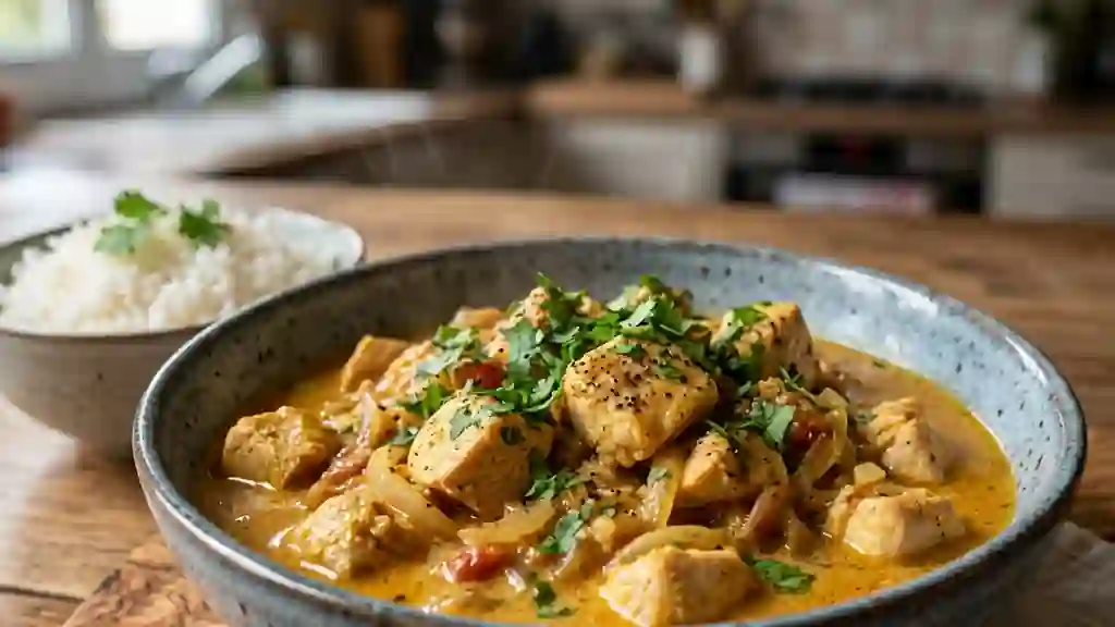 Curry de volaille crémeux au coco - Photo de présentation