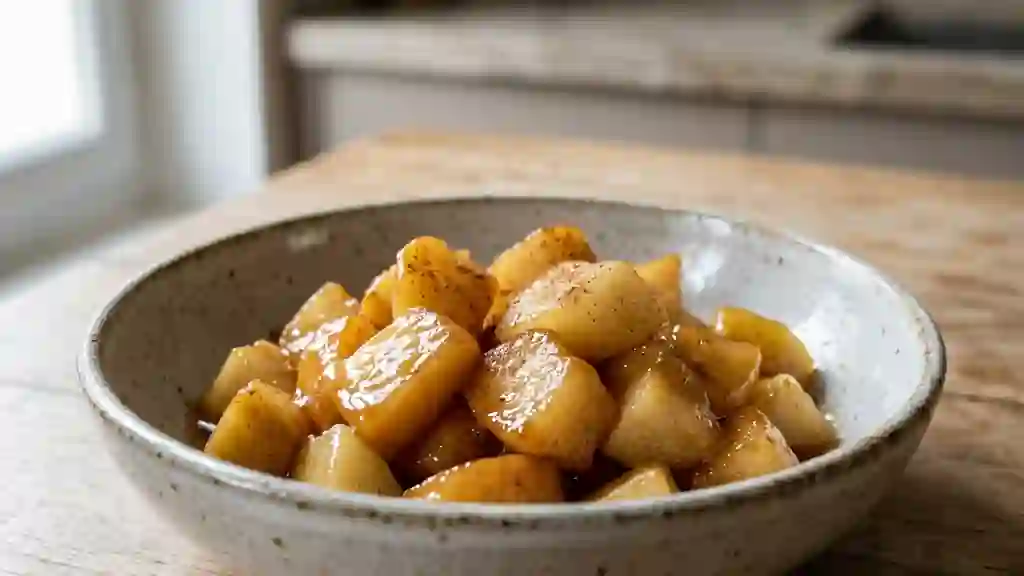 Poêlée fondante de pommes et poires au miel - Photo de présentation