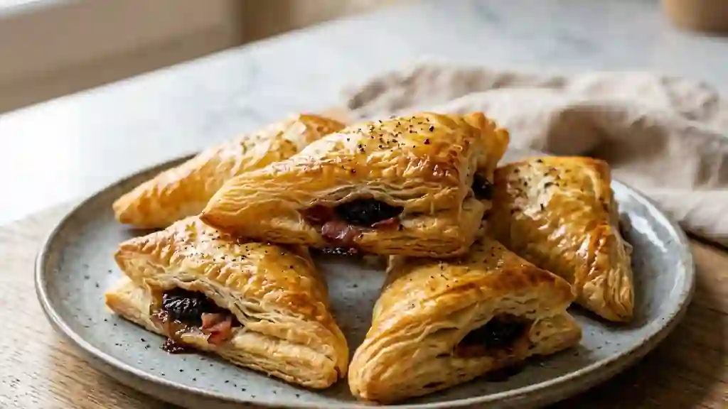 Feuilletés Pruneaux Bacon au Croustillant Doré - Photo de présentation