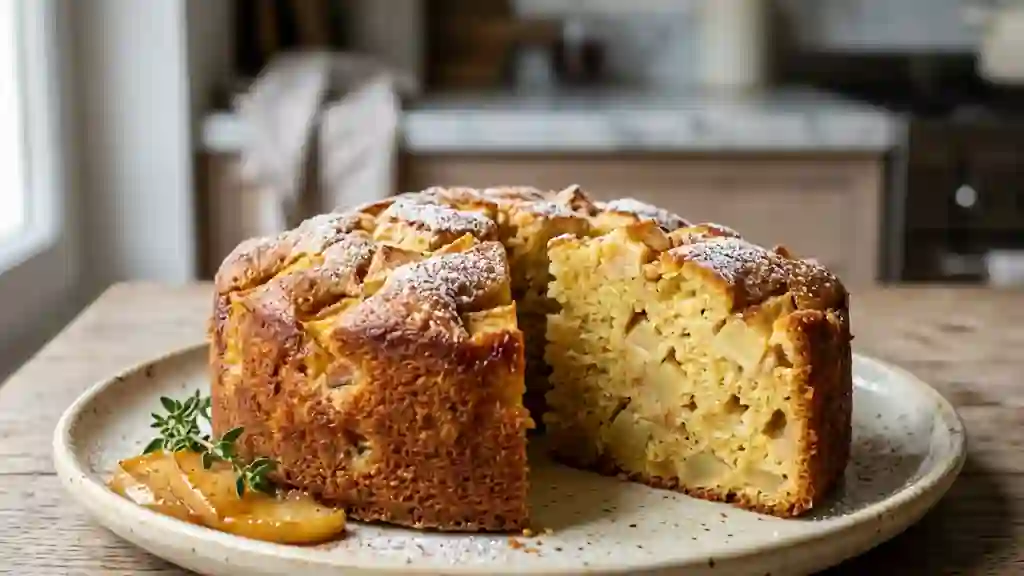 Moelleux aux pommes vanillé et cannelle - Photo de présentation