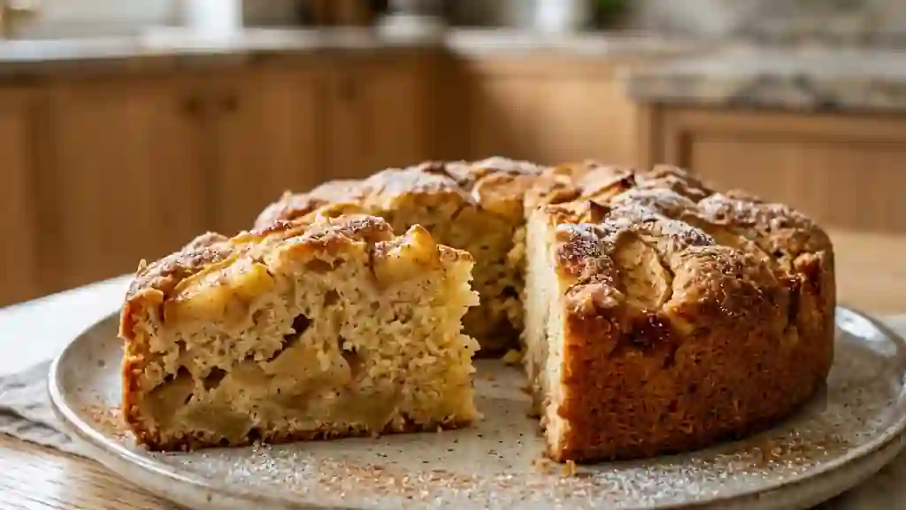 Gâteau fondant aux pommes et cannelle - Photo de présentation