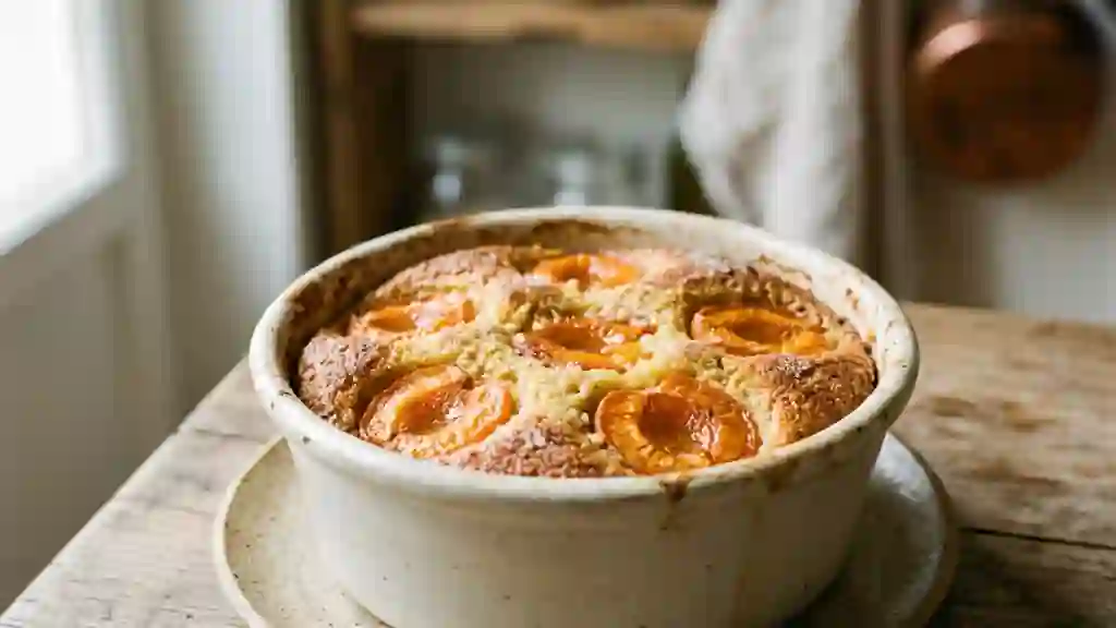 Moelleux de semoule vanillé aux abricots - Photo de présentation