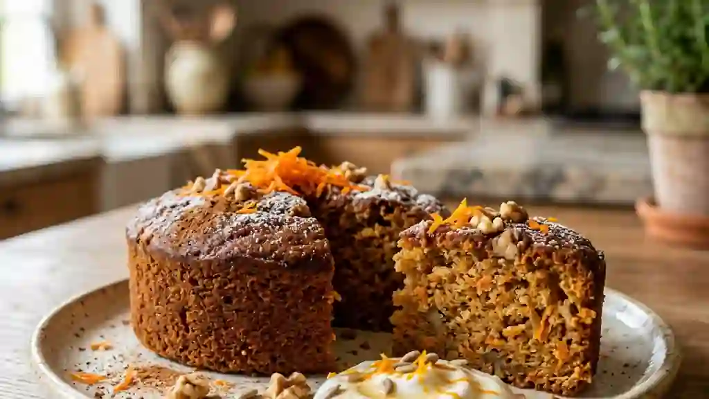 Gâteau carotte et cannelle fondant - Photo de présentation