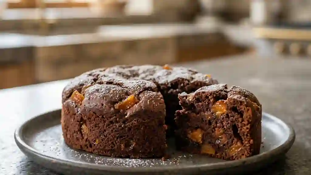 Moelleux chocolat noir et abricots confits - Photo de présentation