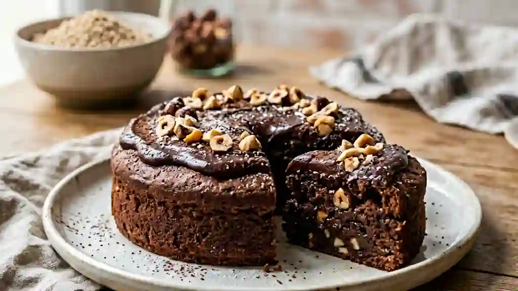 Fondant intense chocolat et noisettes croquantes - Photo de présentation