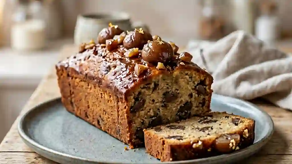 Moelleux fondant aux éclats de marrons glacés - Photo de présentation