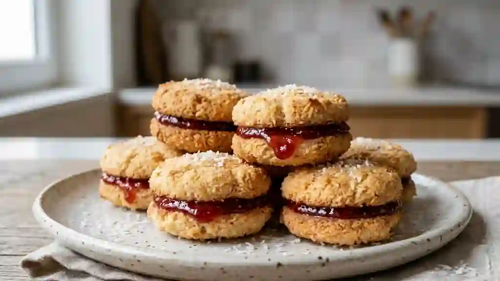 Sablés fondants coco au cœur fraise - Photo de présentation