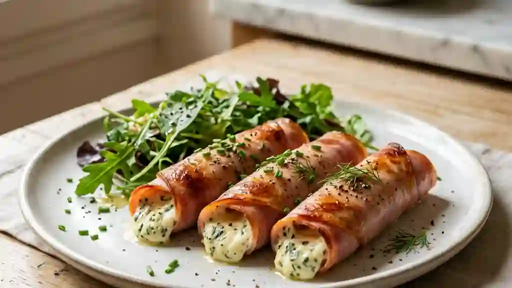 Roulés de jambon fondants au Boursin - Photo de présentation